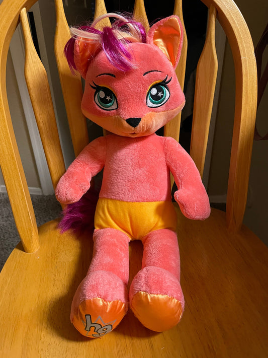 Build A Bear Honey Girl Misha Coral Pink Cat Plush