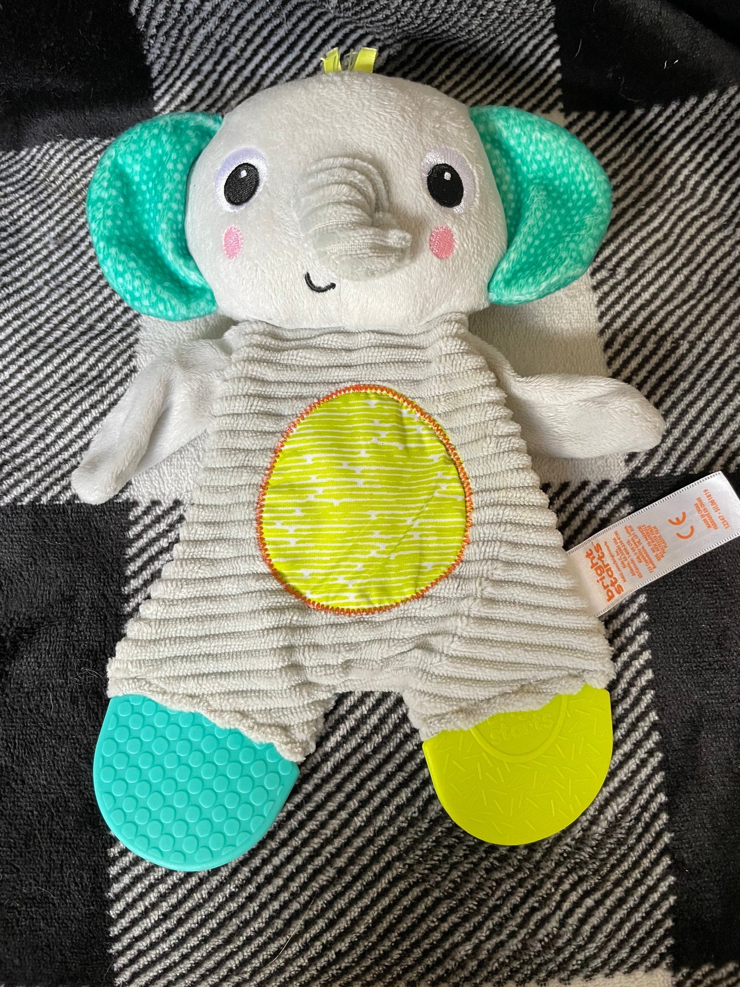 Bright Starts Snuggle & Teethe Elephant Plush