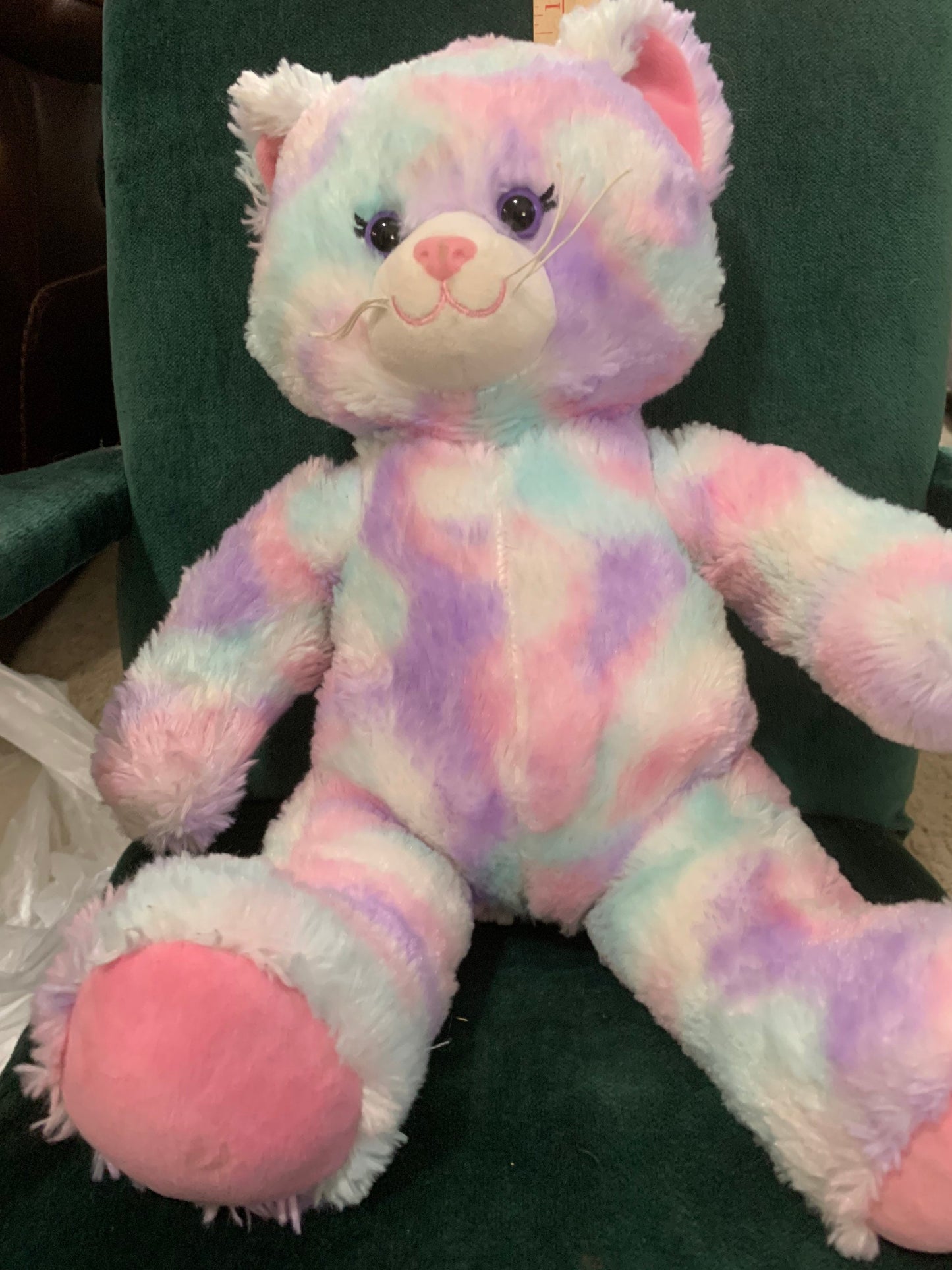 Build a Bear Pastel Swirl Kitty Cat Plush