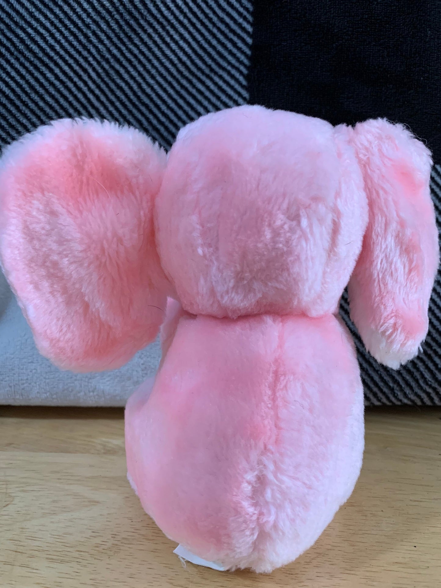 Pink And White Elephant Plush Possibly Russ or Dakin