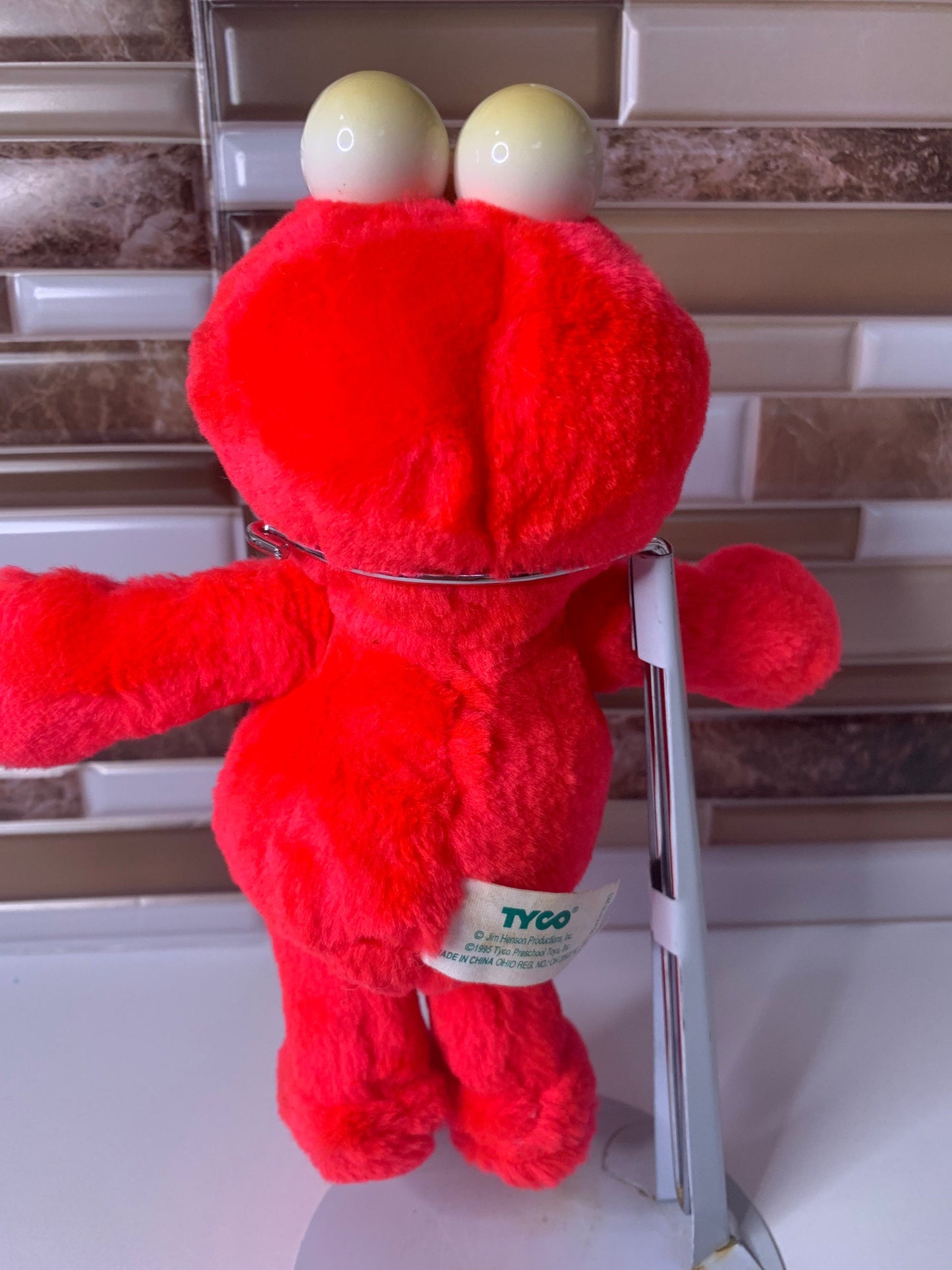 Tyco Red Elmo Plush. Hard plastic eyes. 1995 Sesame Street