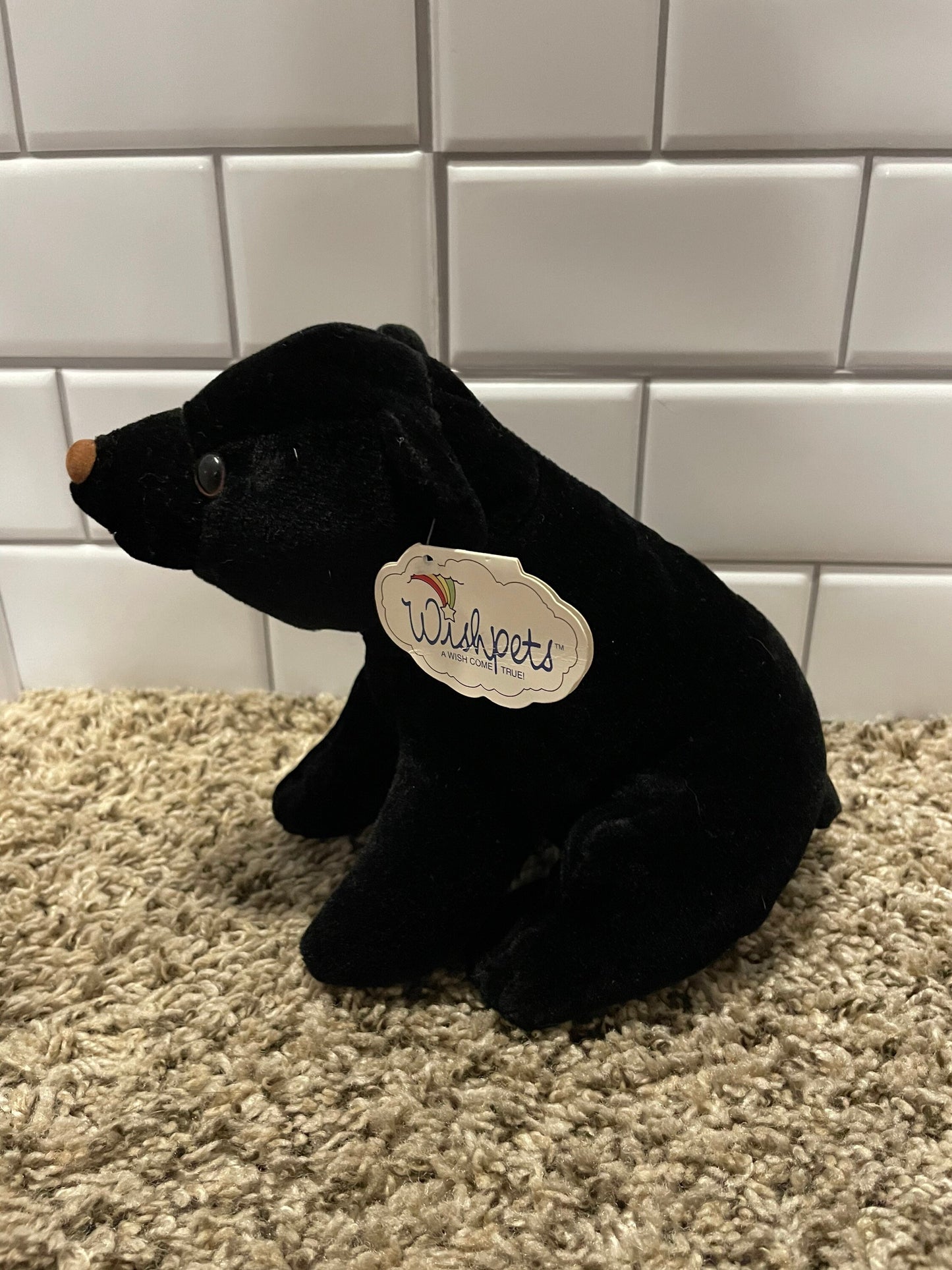 Wishpets Black Bear Plush EUC & NWT