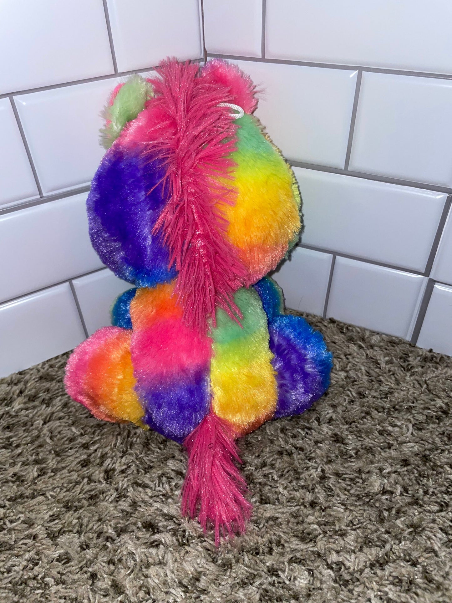 Peek-A-Boo Toys Rainbow Unicorn Plush EUC