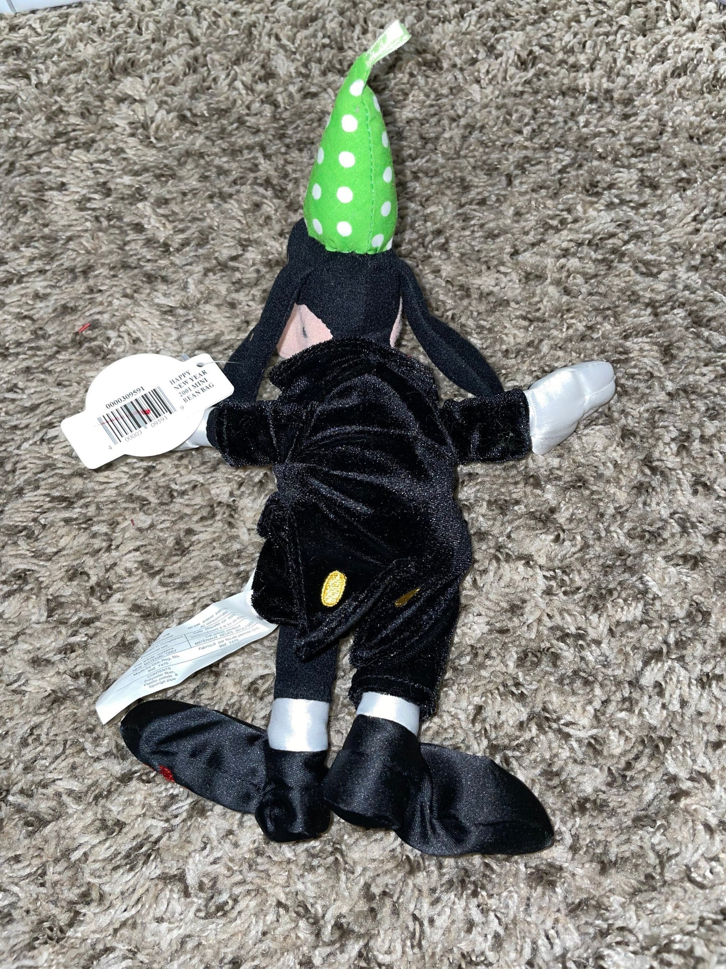 Happy New Year 2001 Goofy Disney Plush - EUC & NWT