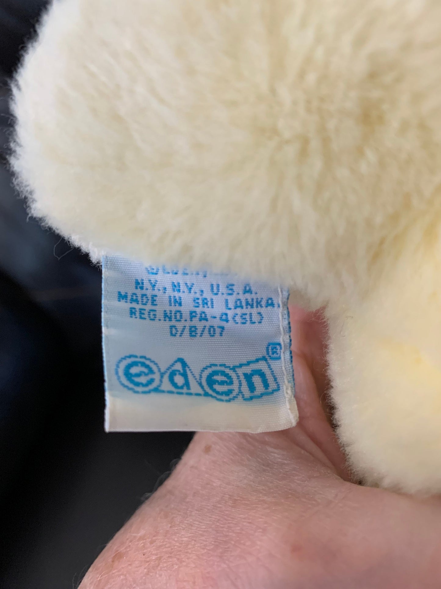 Rare Vintage Eden Yellow Sleeping Musical Teddy Plays Fur Elise Working Head Turns Collector Plush