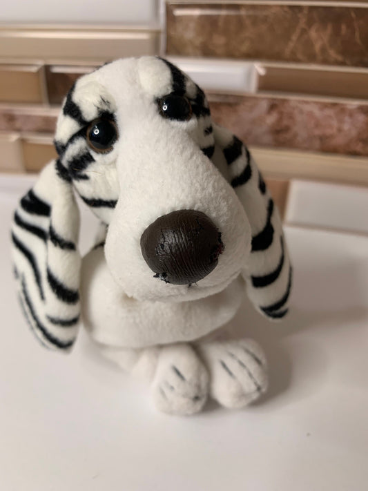 Vintage Hush Puppies Beanie Plush - Zebra Stripe Applause Animal