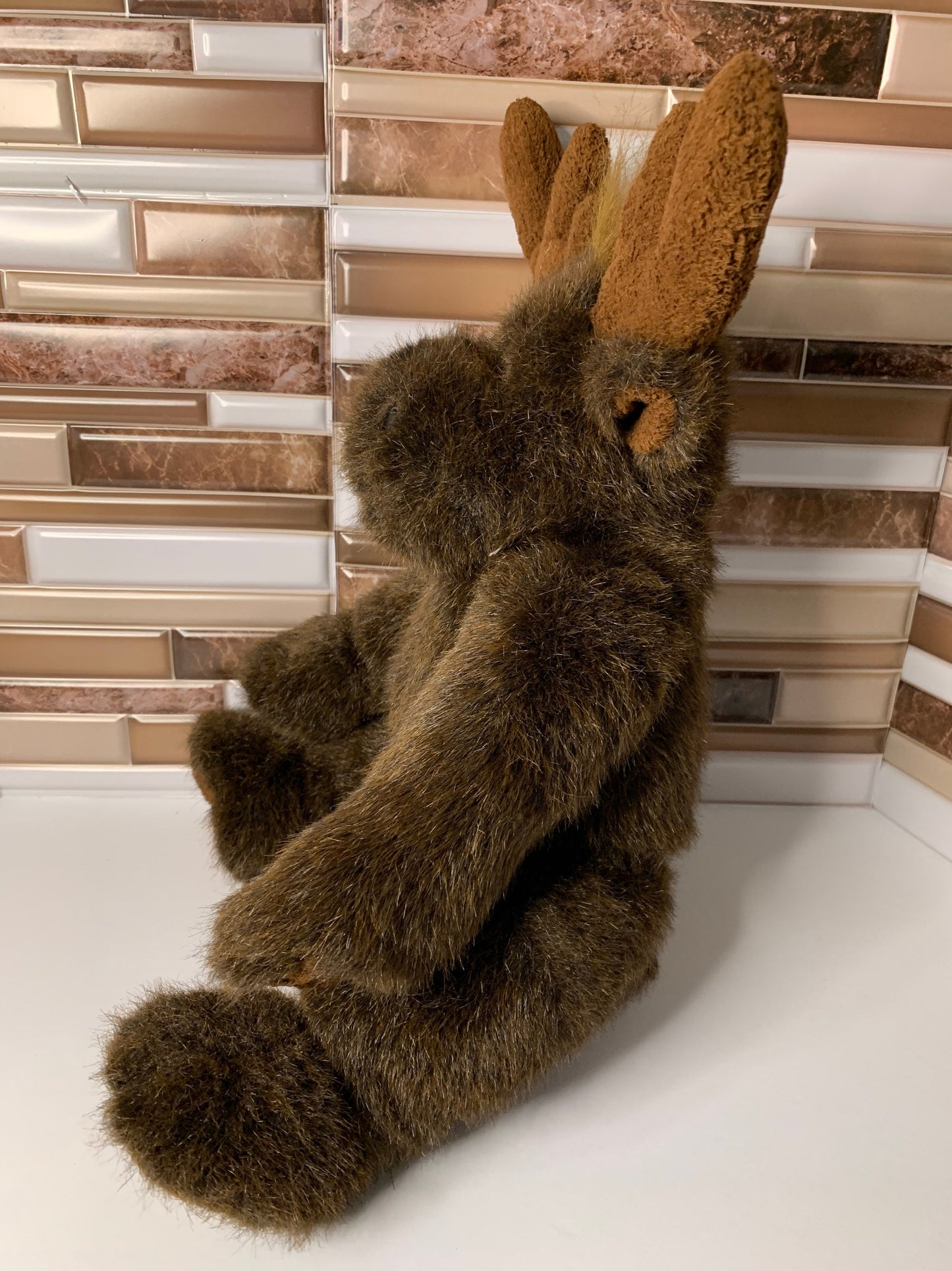 Build A Bear Dark Brown Moose Plush, Employee Exclusive (2001)