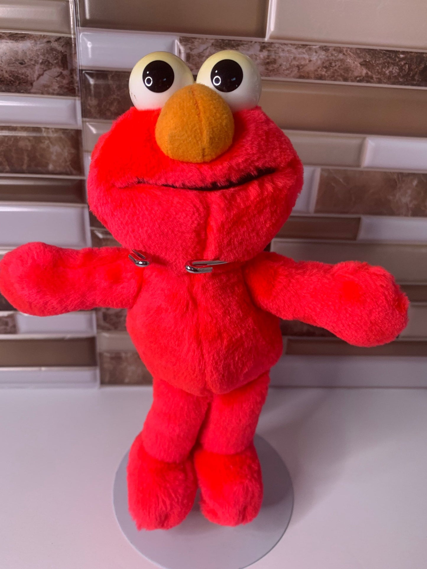 Tyco Red Elmo Plush. Hard plastic eyes. 1995 Sesame Street