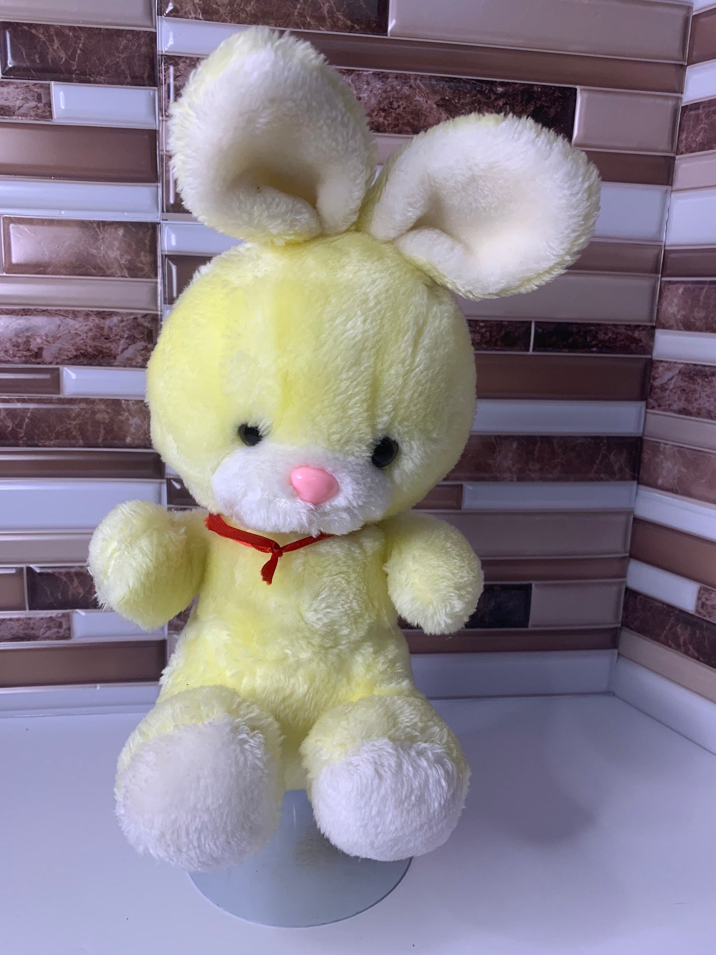 Vintage Yellow Easter Bunny Plush, Newman Importing Co.