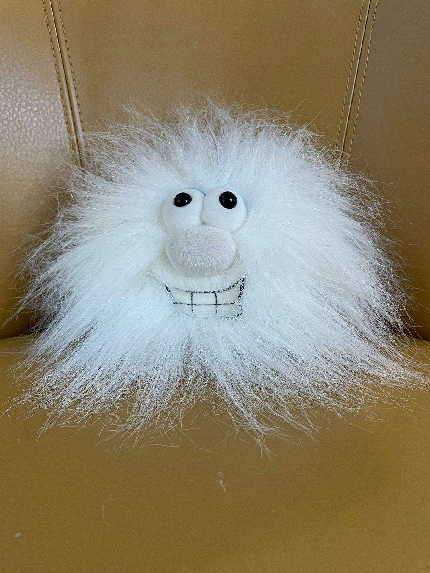 Furr Ballz White Fuzzy Plush