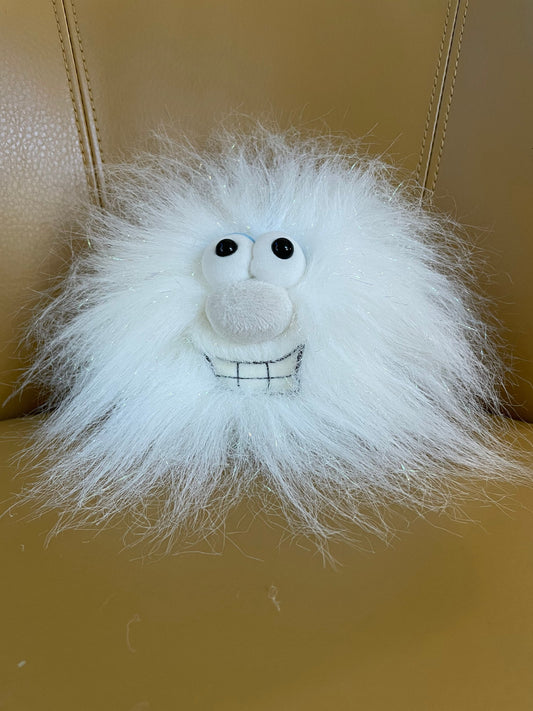 Furr Ballz White Fuzzy Plush