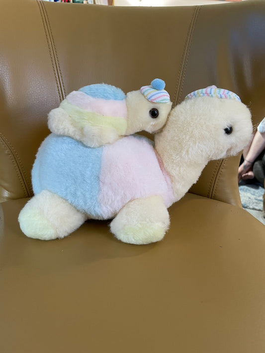 Vintage Bantam Turtle Mom and Baby Plush (Non-Working Music Box)