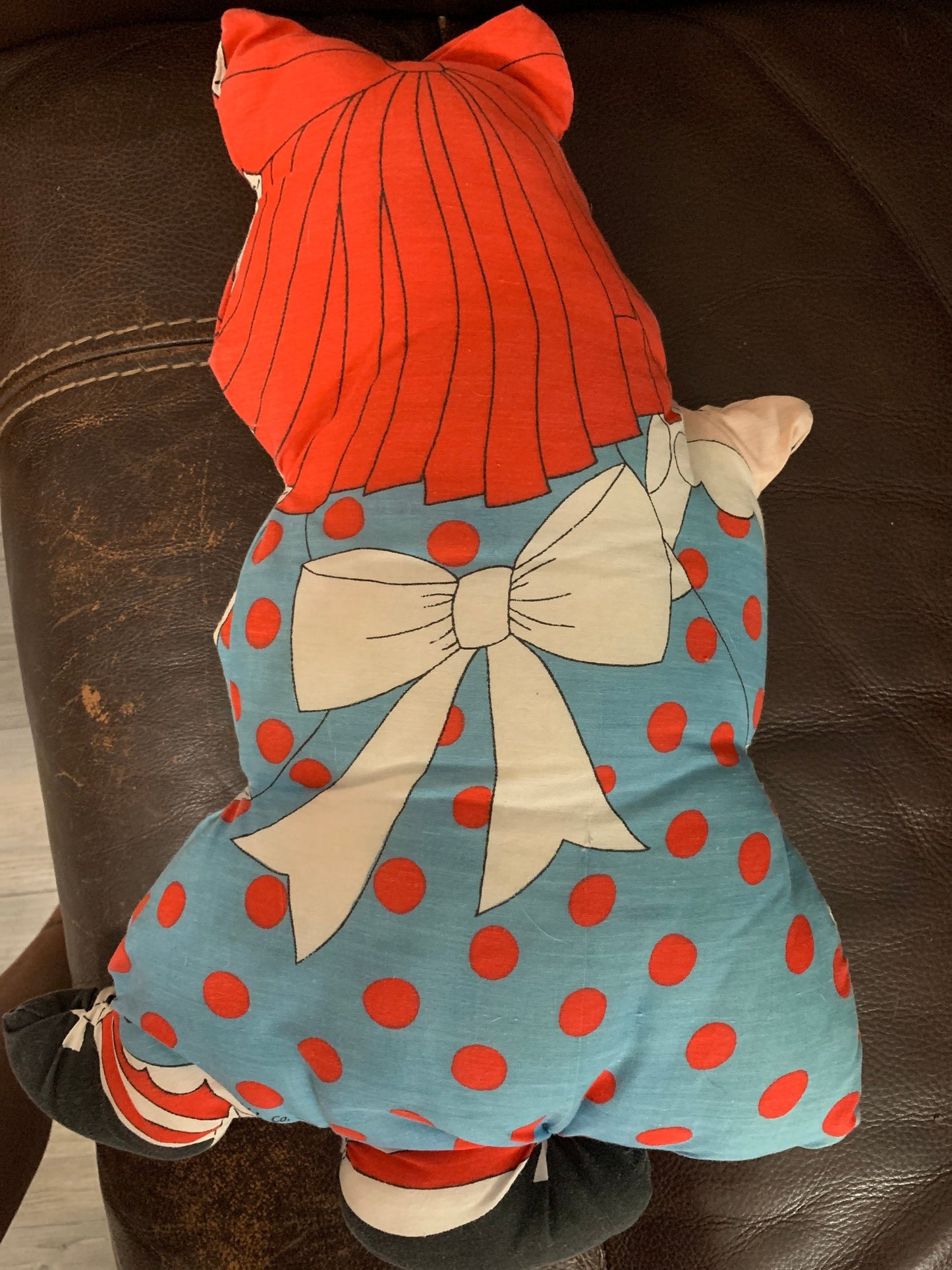 Vintage 20” Cut and Sew Raggedy Ann Pillow Plush. 1978. Rare