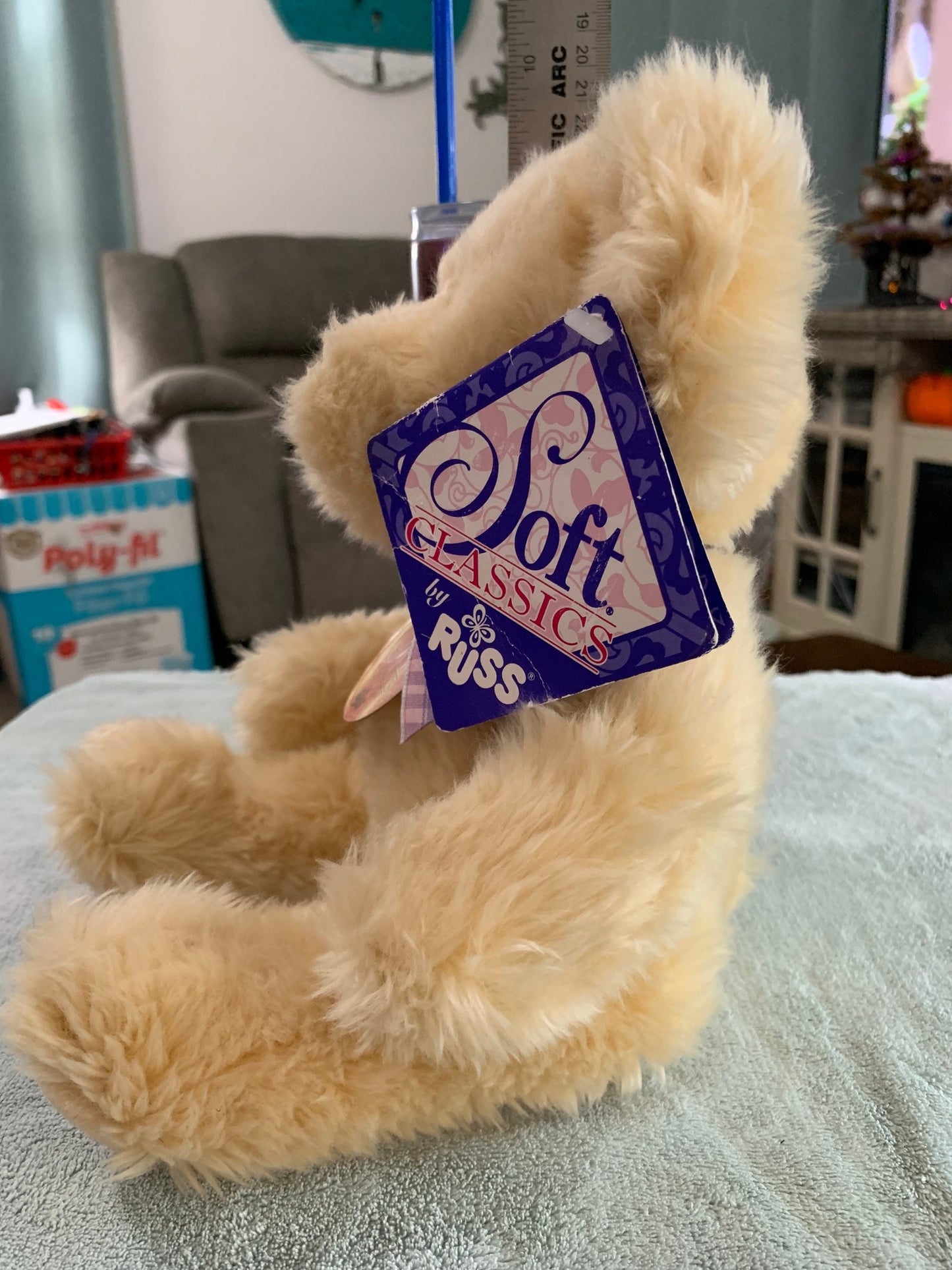 Vintage Russ Cream Teddy Bear Plush, 1995, 12" NWT