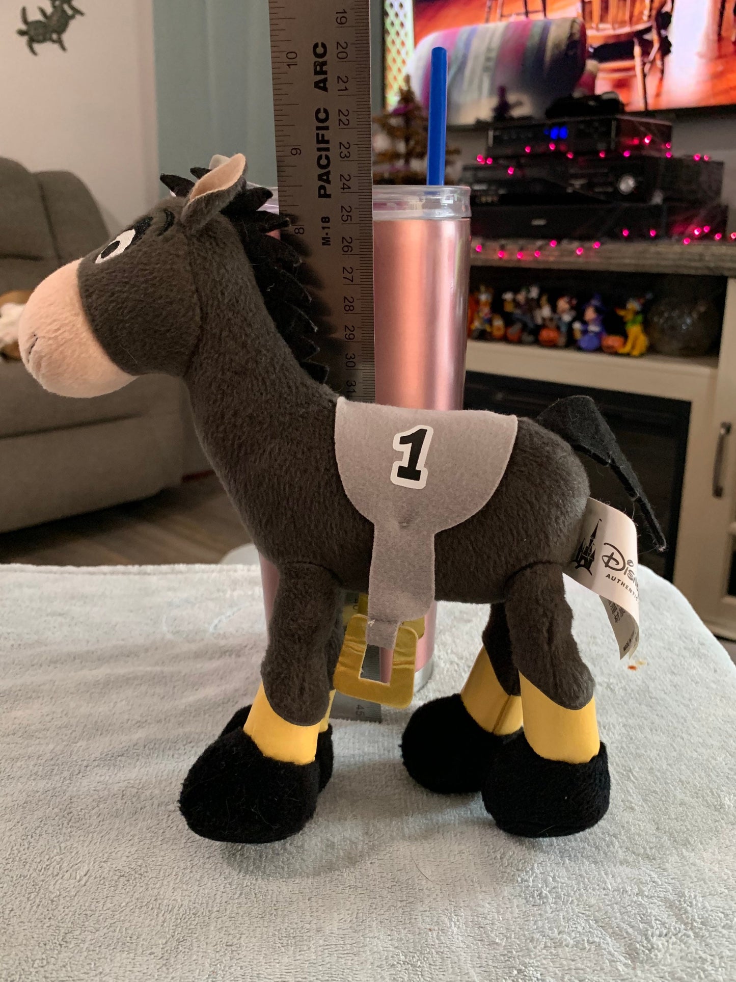 Disney Toy Story Bullseye #1 Black Race Horse 9” Plush L. EUC no tag