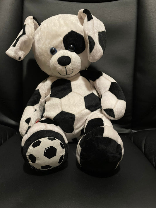 Build A Bear Black And White Soccer Dalmatian Puppy Dog Plush