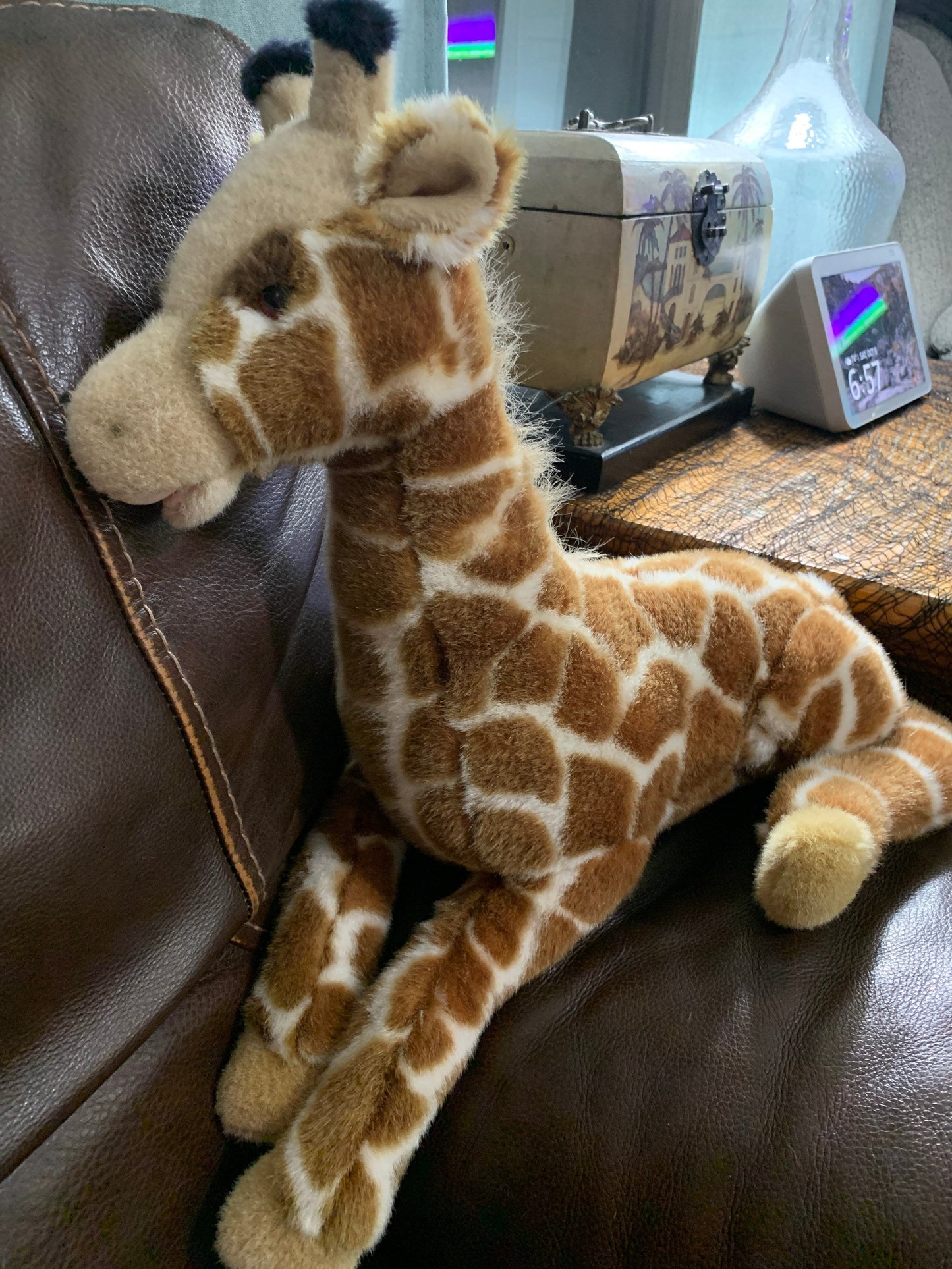 Vintage A&A Large Giraffe Plush Laying Down. Aurora.