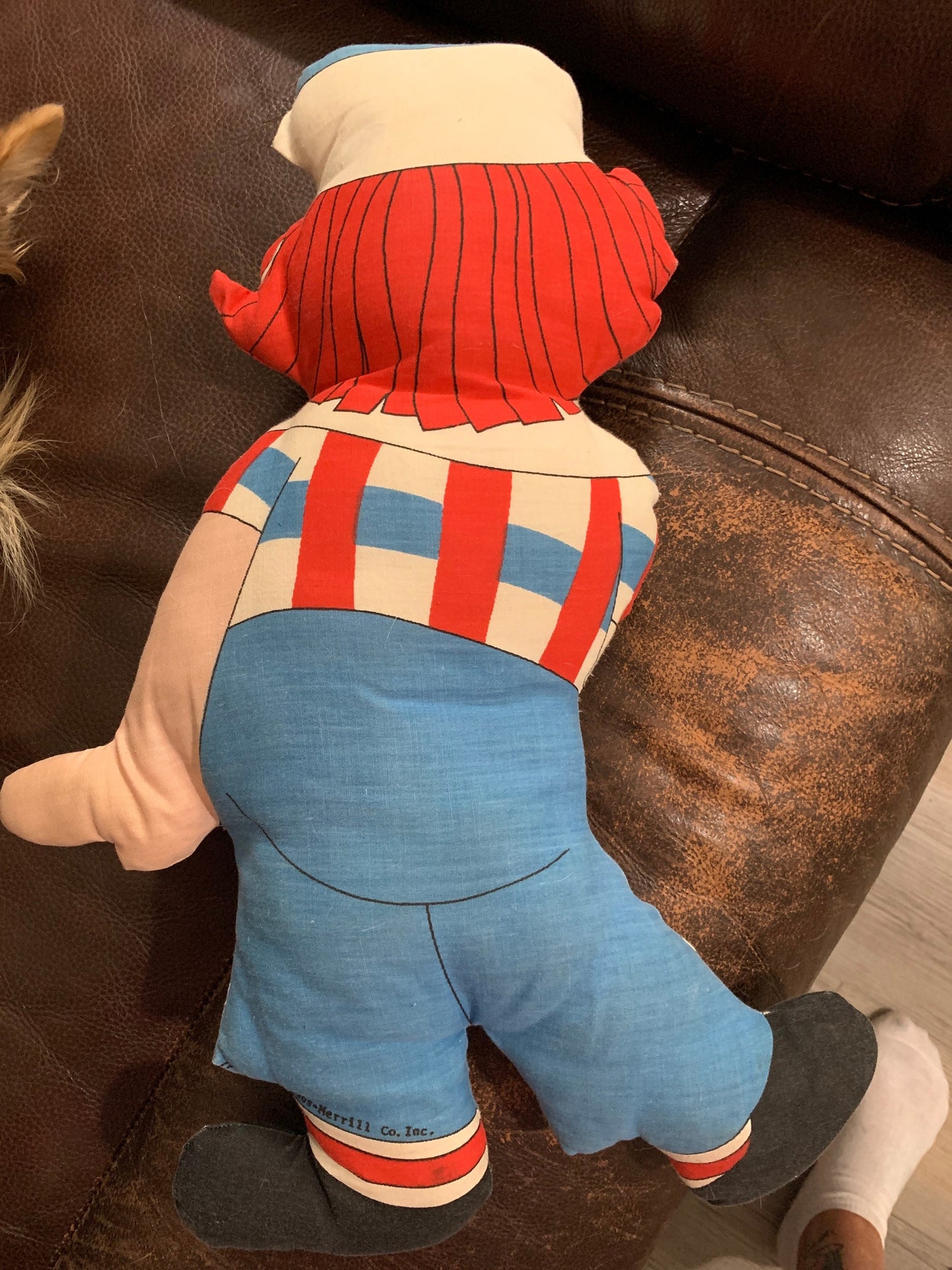 Vintage 20” Cut and Sew Raggedy Andy Pillow Plush. 1978
