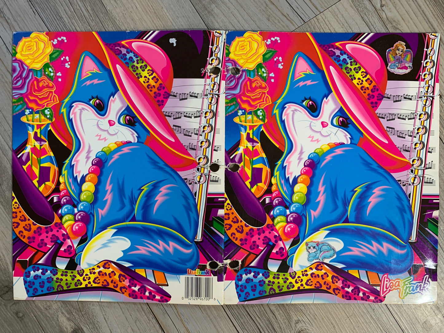 Vintage Lisa Frank Miss Furonica Kitty Pocket Folder