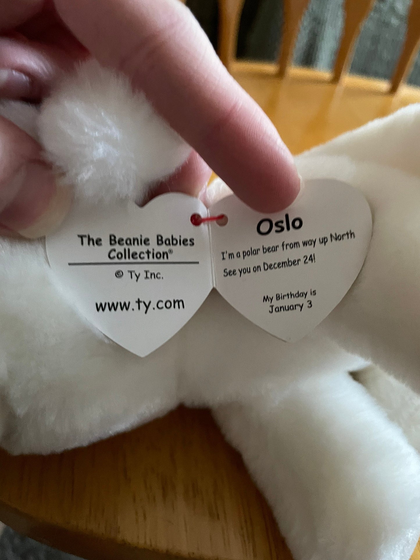 Ty Oslo the Polar Bear Beanie Baby Plush