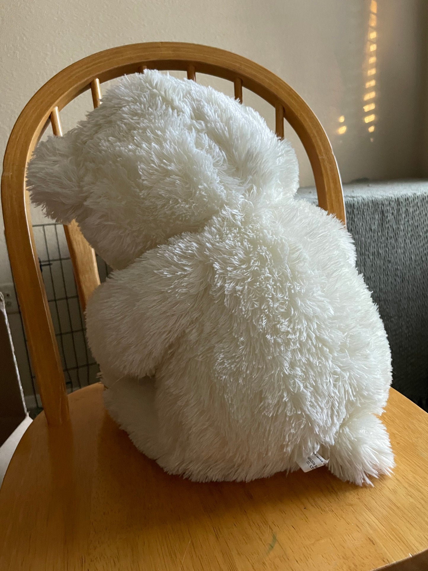 Large White I Love You Teddy Bear Heart Plush