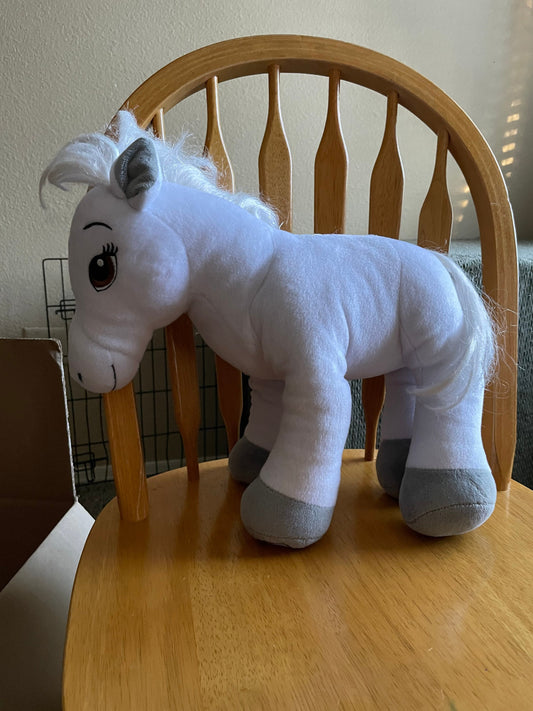 Build A Bear White Horse Pony Plush