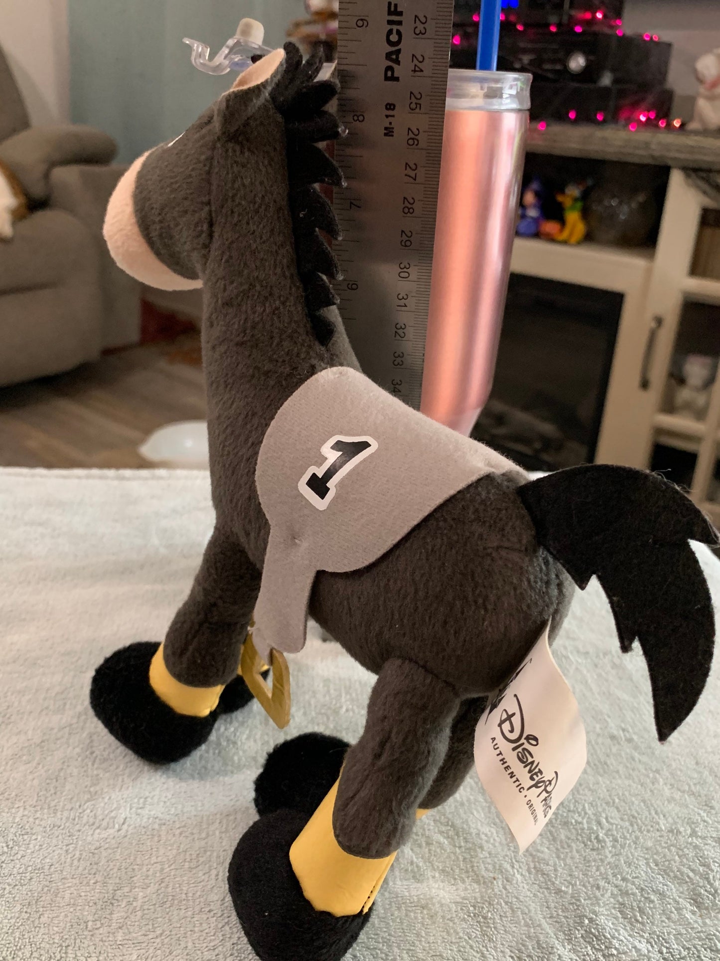 Disney Toy Story Bullseye #1 Black Race Horse 9” Plush L. EUC no tag