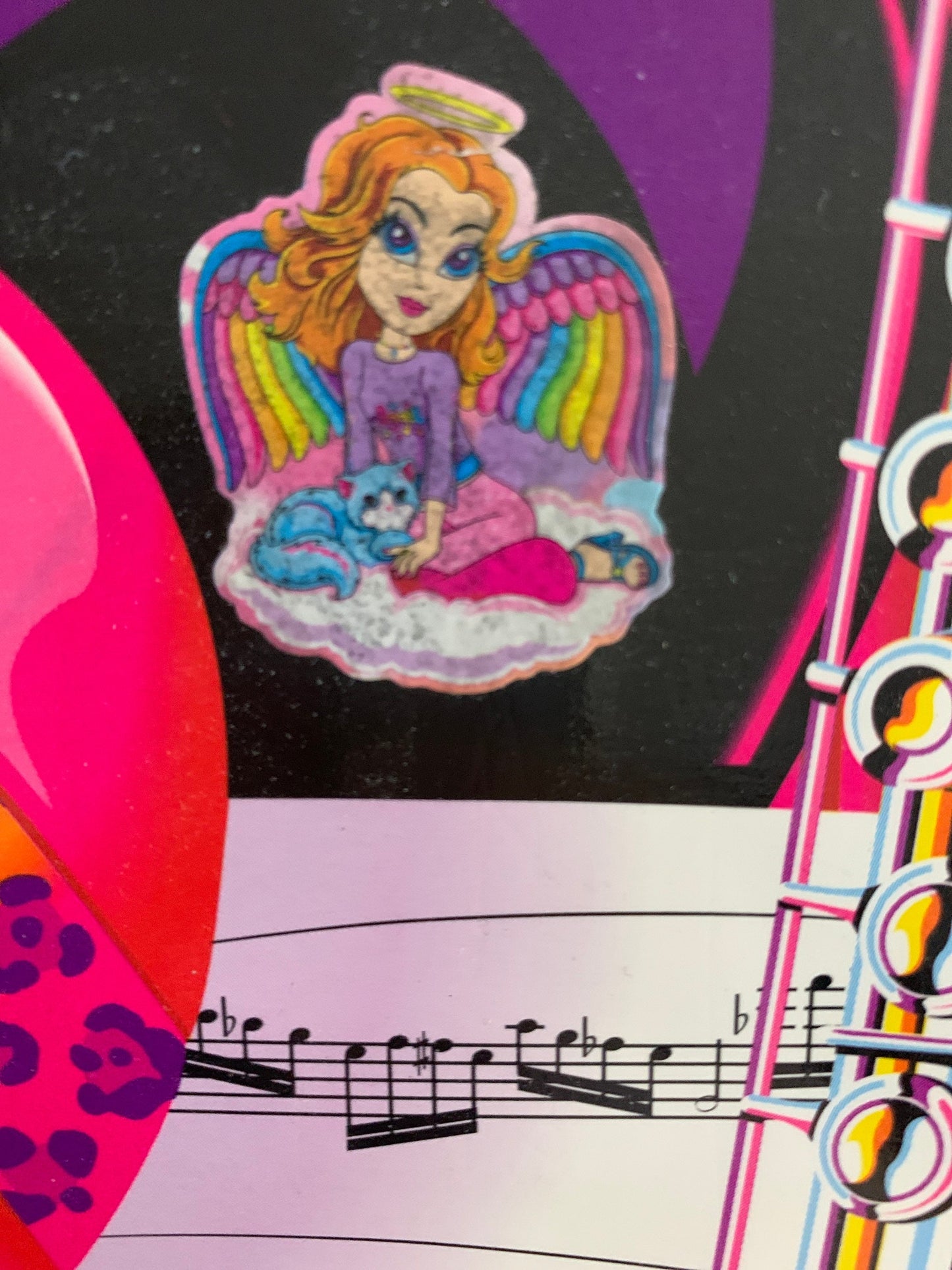 Vintage Lisa Frank Miss Furonica Kitty Pocket Folder