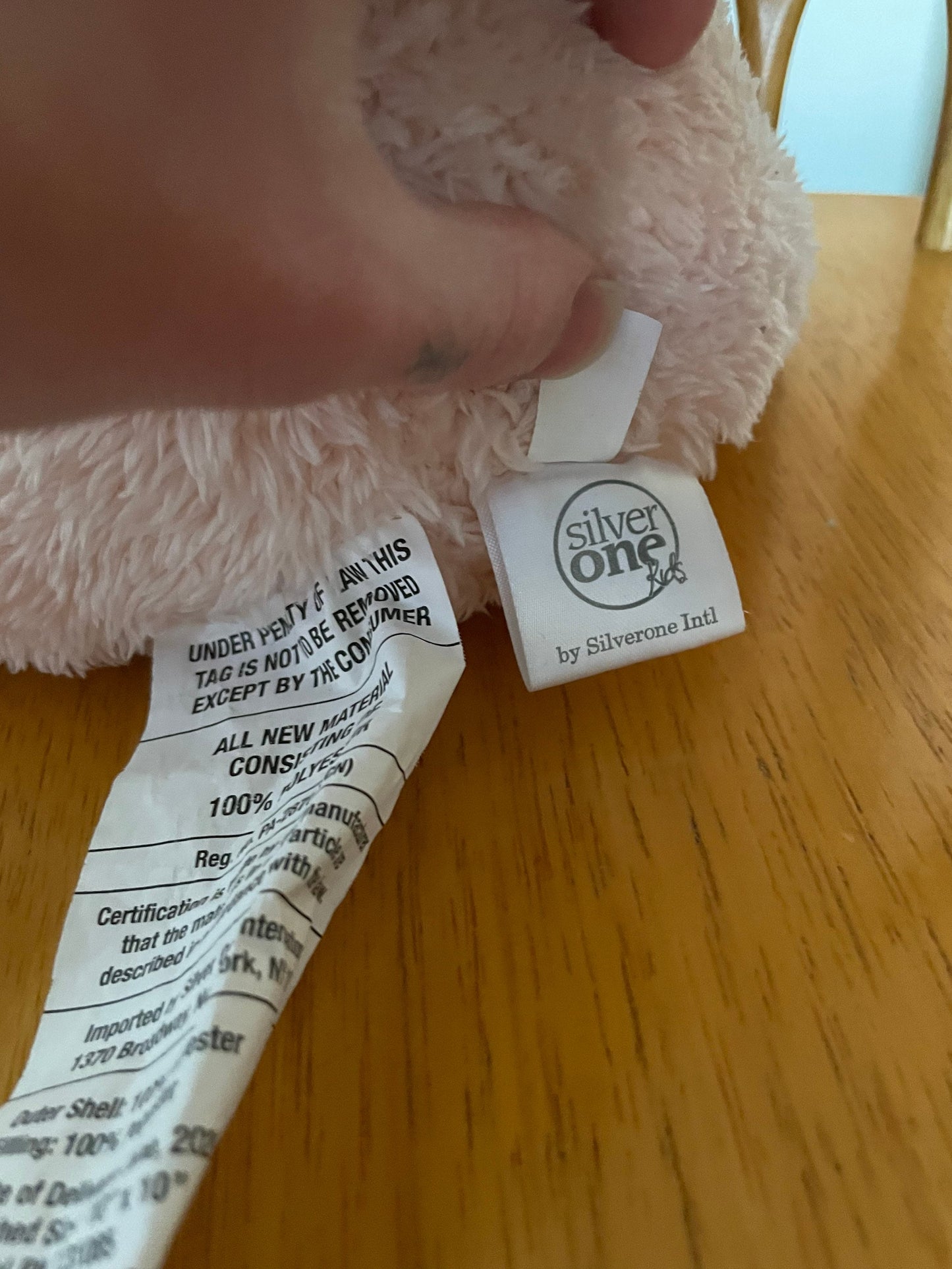 Silver One Stuffed Plush Baby Elephant 9”
