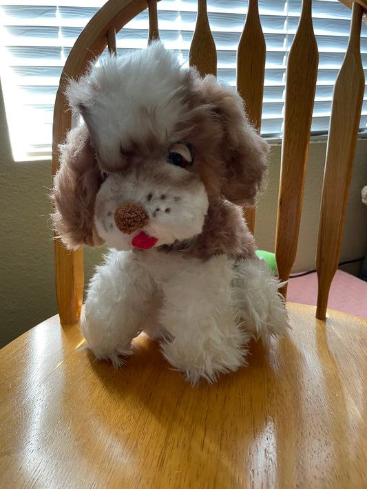 Vintage “Character” Brown and White Dog Stuffed Animal Plush Toy