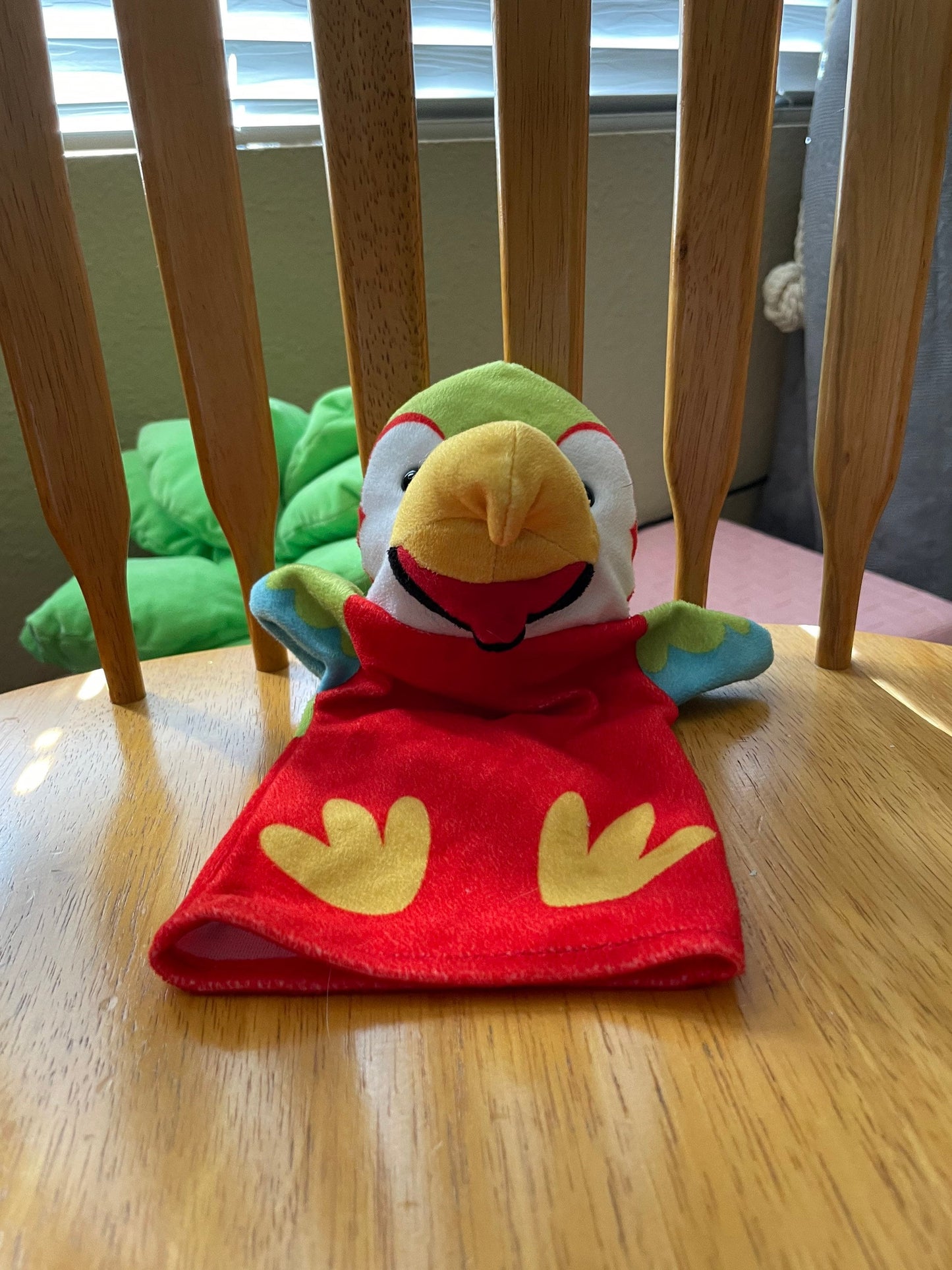 Melissa and Doug Parrot Hand Puppet Stuffed Animal Plush Toy