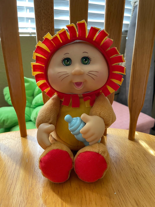 10” CPK Cabbage Patch Cuties Lion Stuffed Animal Plush Doll w Bottle
