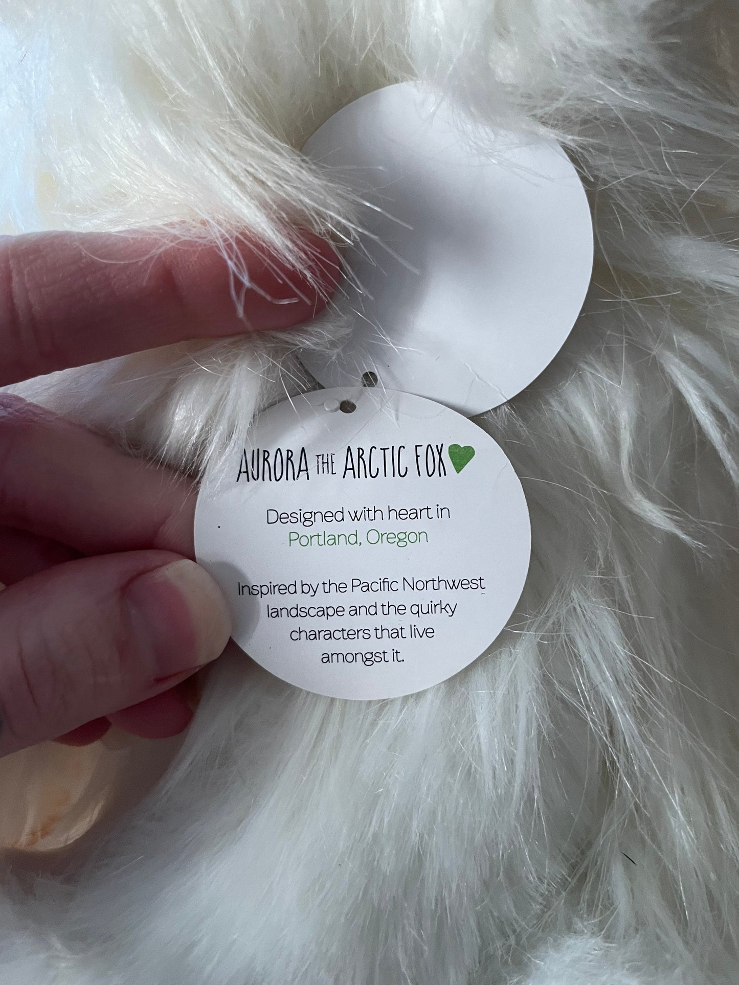 Portland Plush Arctic Fox Aurora Stuffed Animal Plush Toy w/Tag 10”