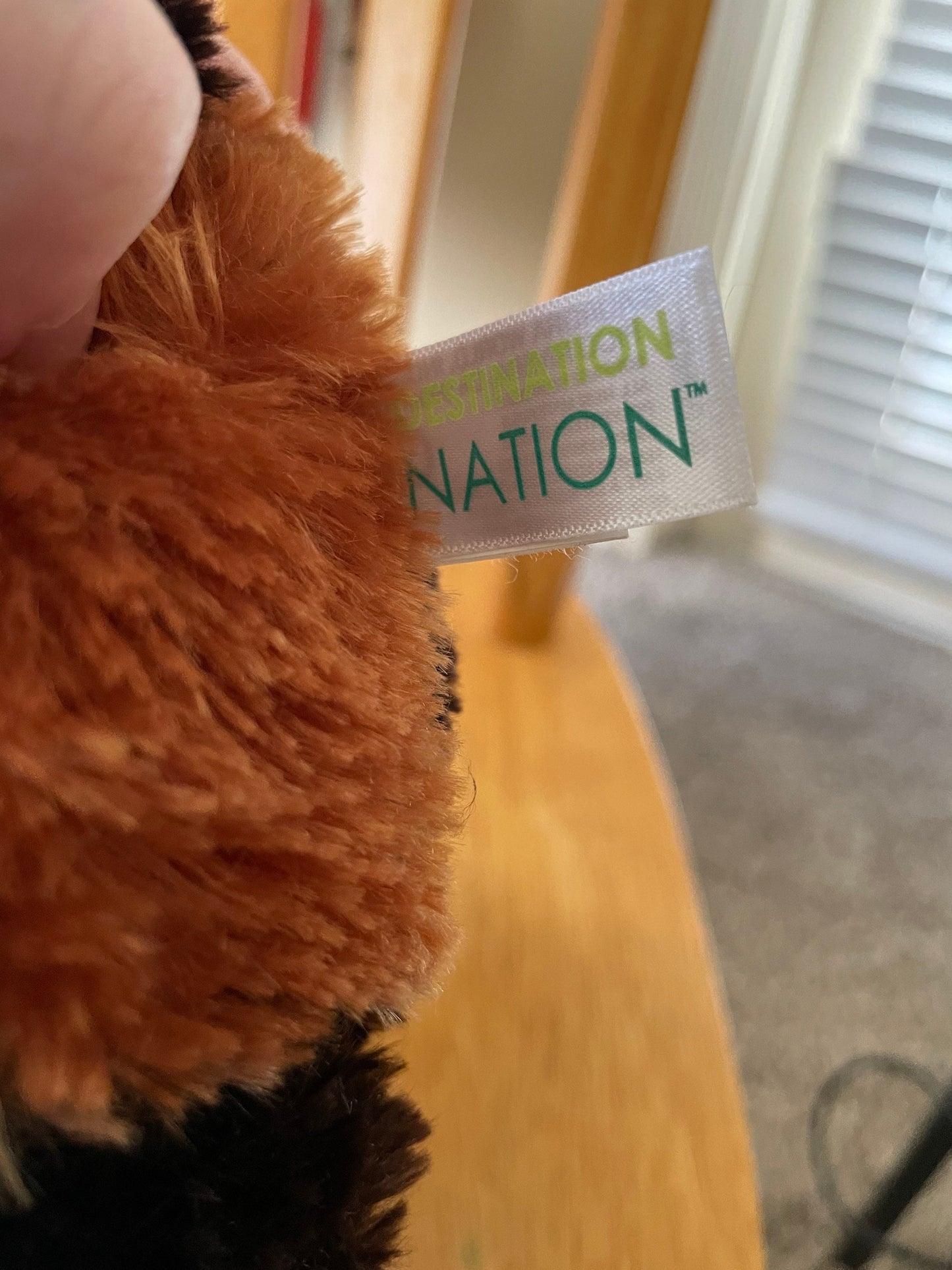 Destination nation red panda in santa hat plush