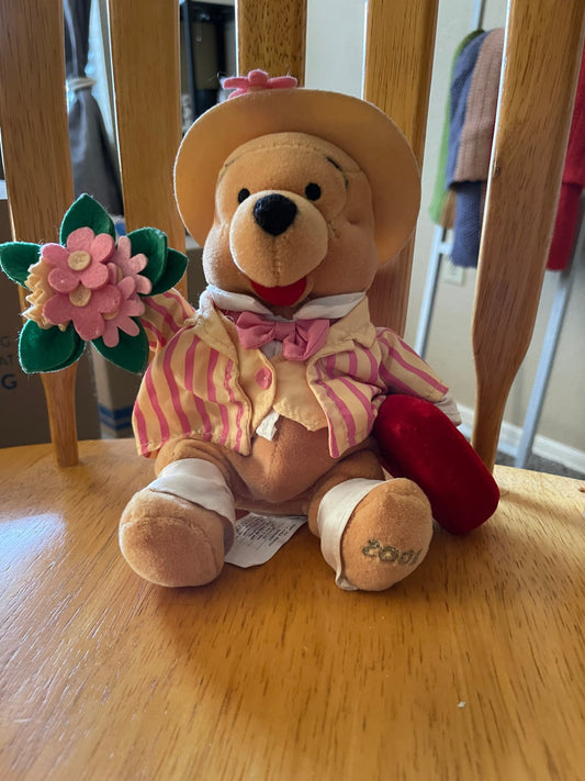 Courting Winnie the Pooh Beanie Bag Plush Valentine’s Day 8” Disney Resort