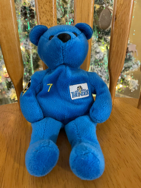 Arizona thunder defender no 7 blue bear plush stuffed animal toy