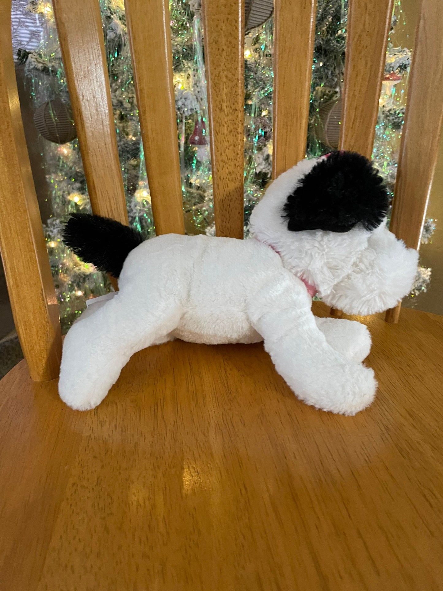 Midwood brands black and white dog plush stuffed animals toy