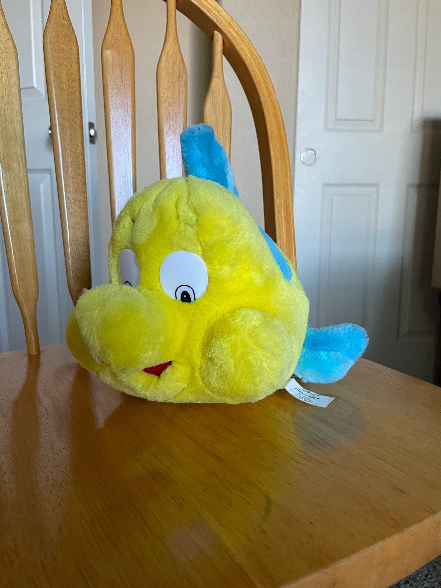 Vintage Disney The Little Mermaid Flounder Plush