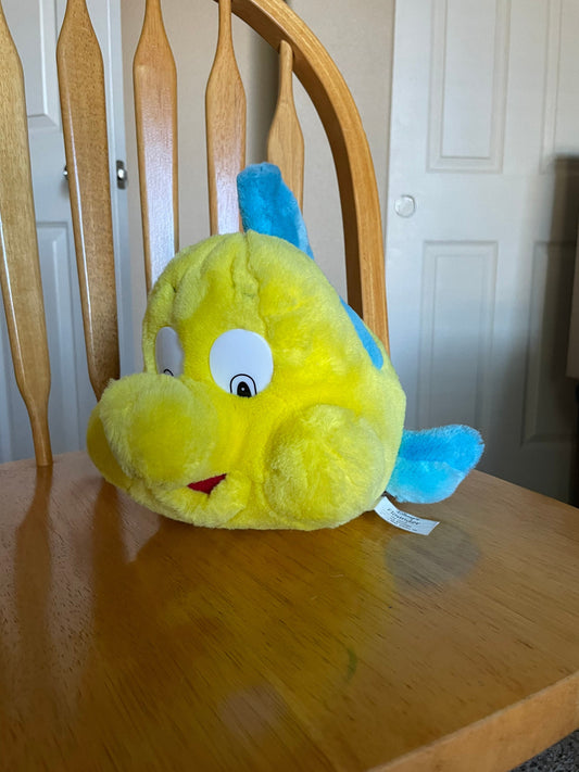 Vintage Disney The Little Mermaid Flounder Plush