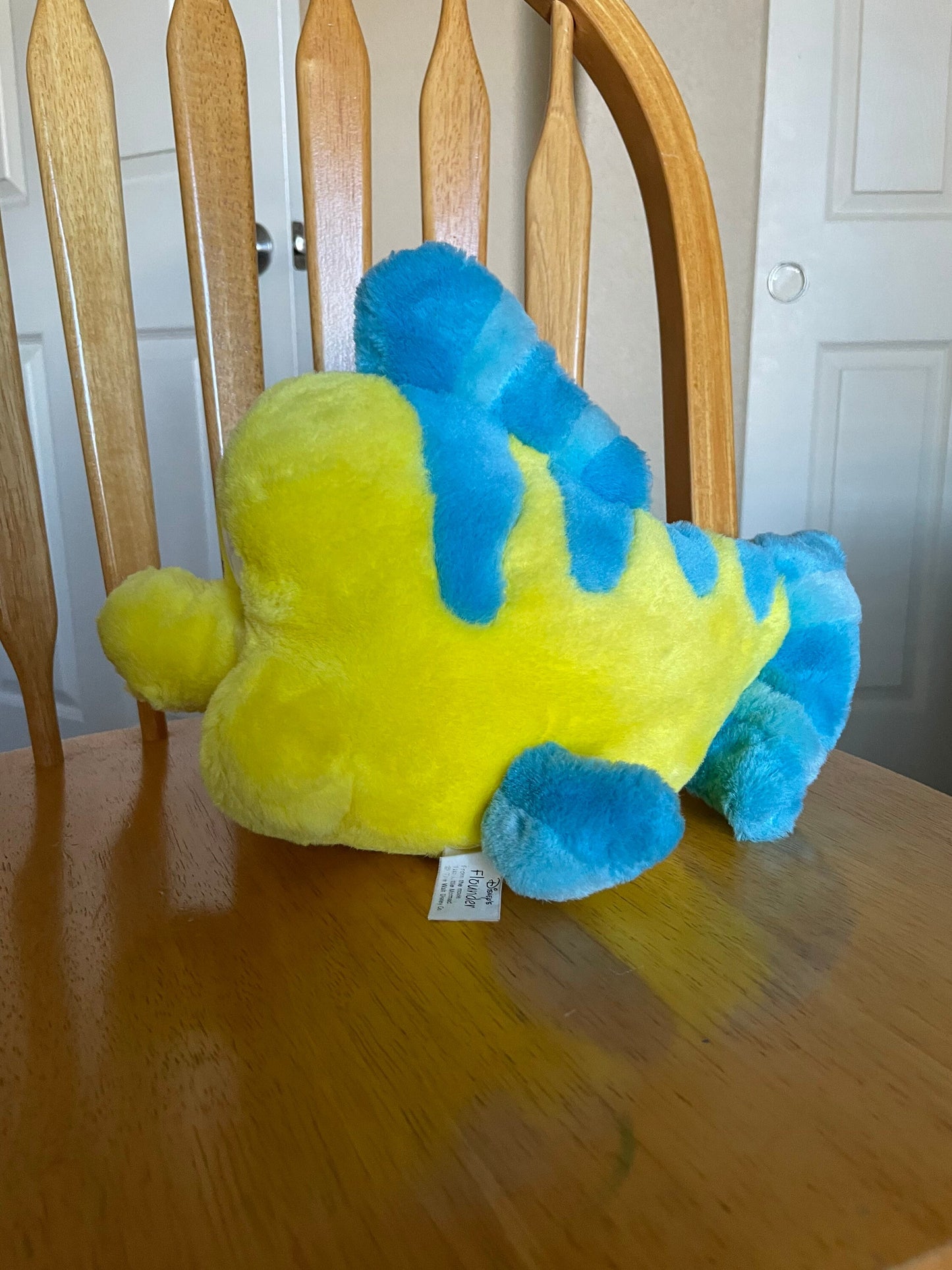 Vintage Disney The Little Mermaid Flounder Plush