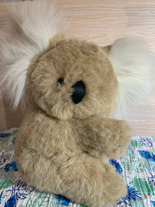 Vintage Tan Koala Plush. Large Fuzzy Ears.