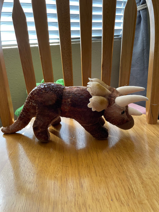 Douglas Toys Triceratops Dinosaur Stuffed Animal Plush Toy- Voice box works!