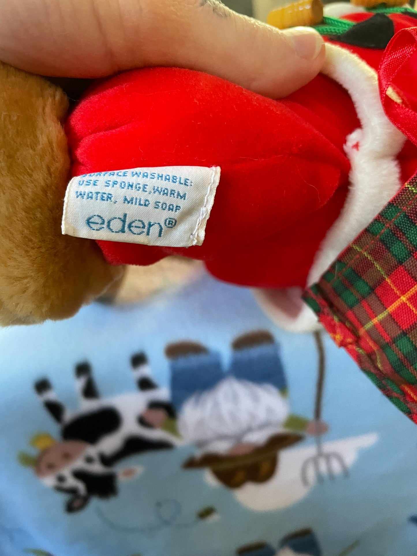 Eden christmas paddington plush stuffed animal holiday toy