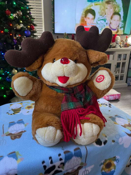 Christmas Reindeer Plush Toy – Animated, Voice, Vibration, Light