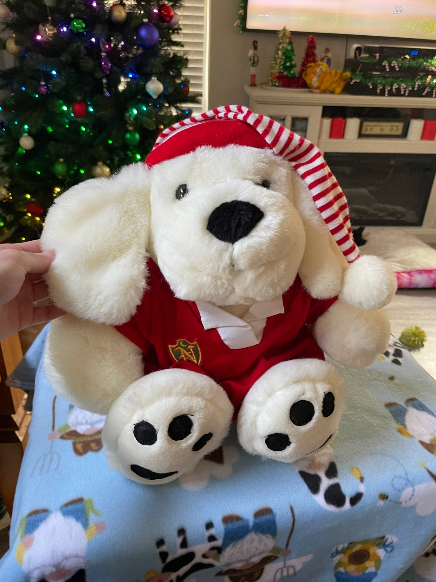 Vintage 1992 Commonwealth White Puppy Plush - Land of Nod Target 16”