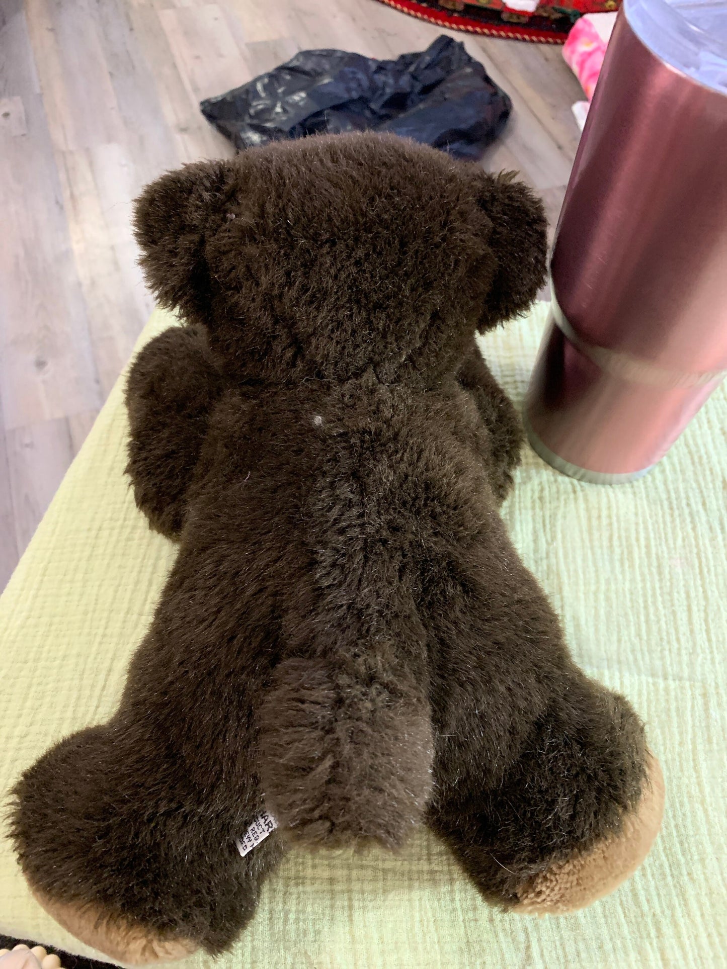 Vintage 1983 Charm Co. Teddy Bear Plush, Brown Tan Laying Pose