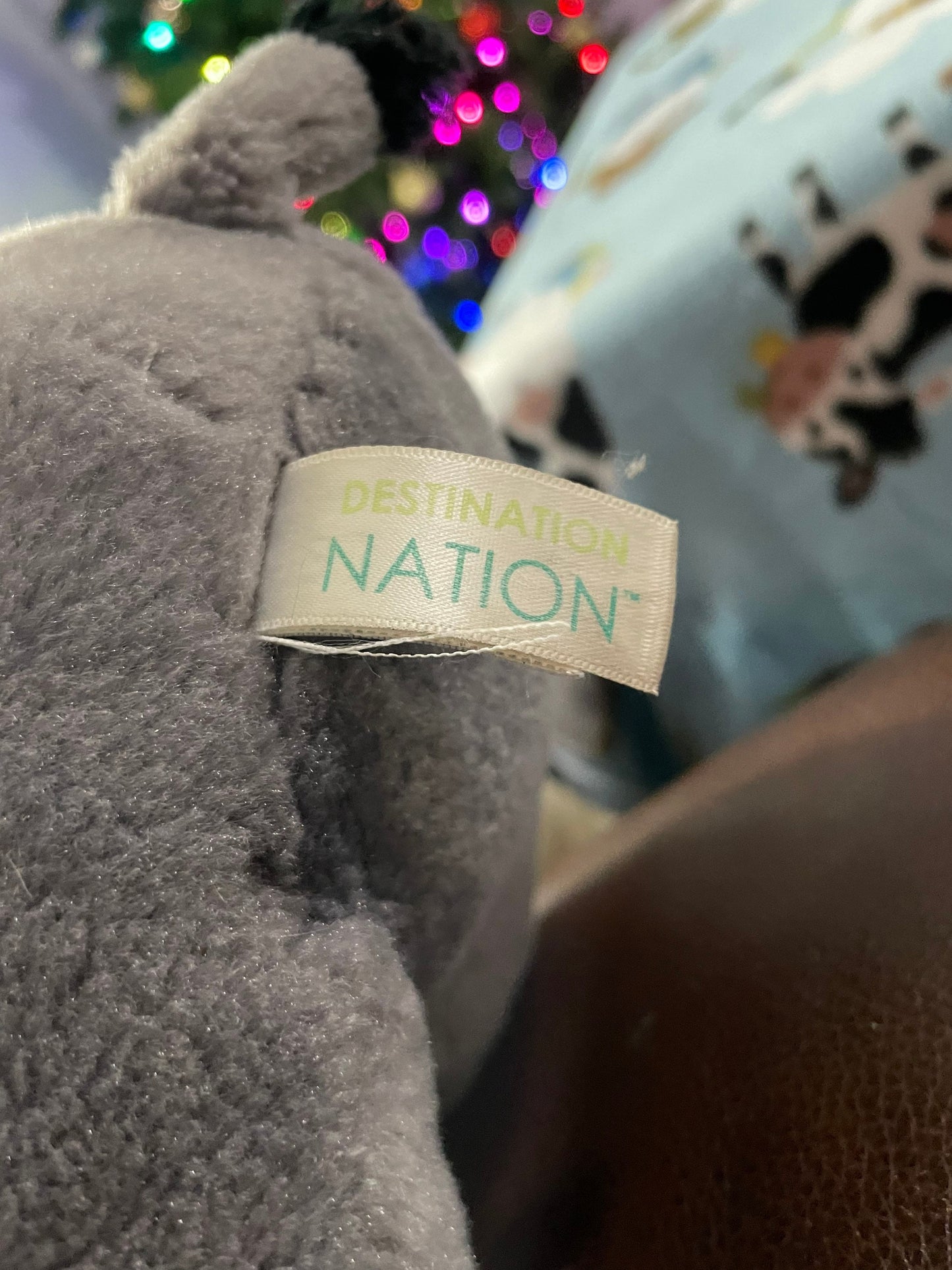 Destination Nation Gray Elephant Plush