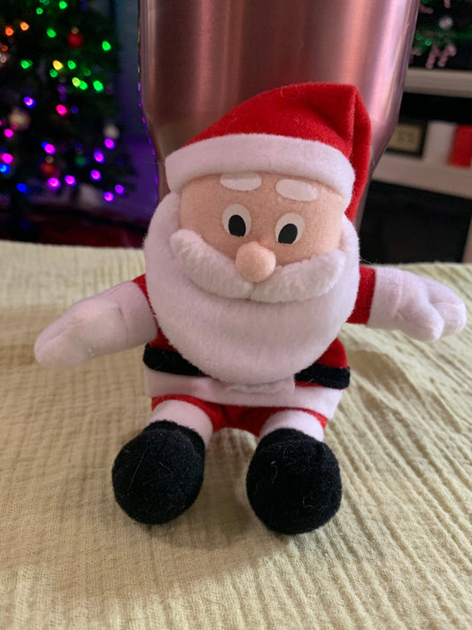 Small Santa Plush with stash area. Can be an ornamental with hidden gift! 4”