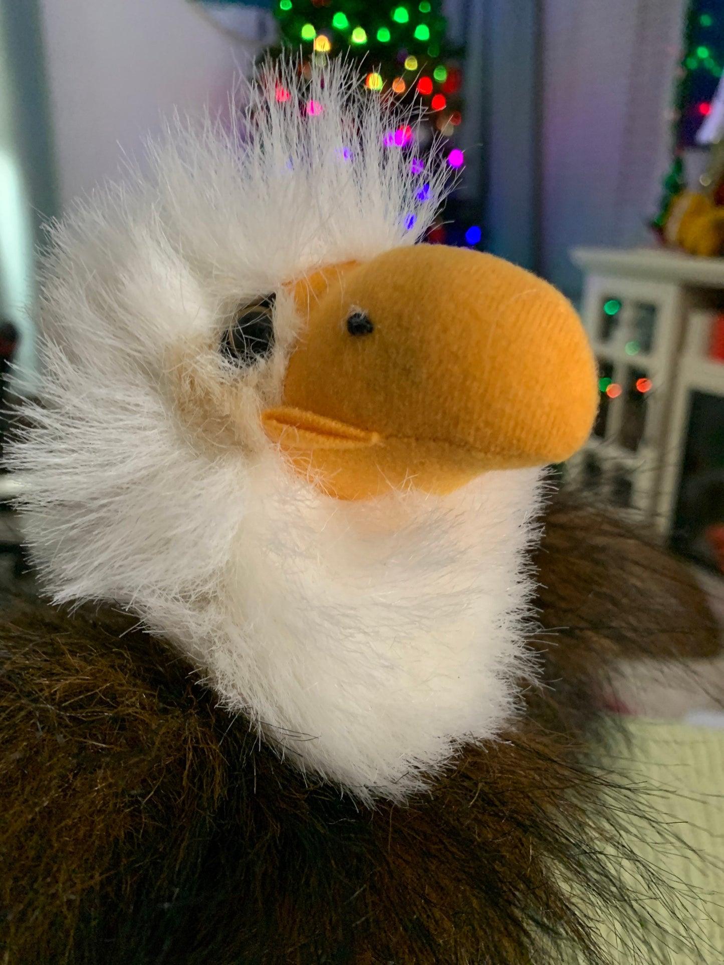 Vintage Kellytoy Play Pets Bald Eagle Plush Stuffed Animal.  9” Tall