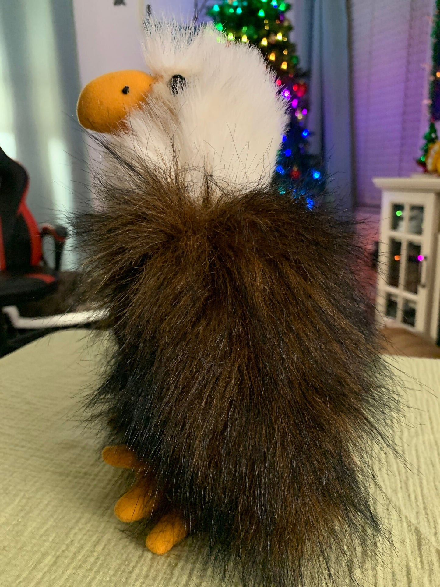 Vintage Kellytoy Play Pets Bald Eagle Plush Stuffed Animal.  9” Tall